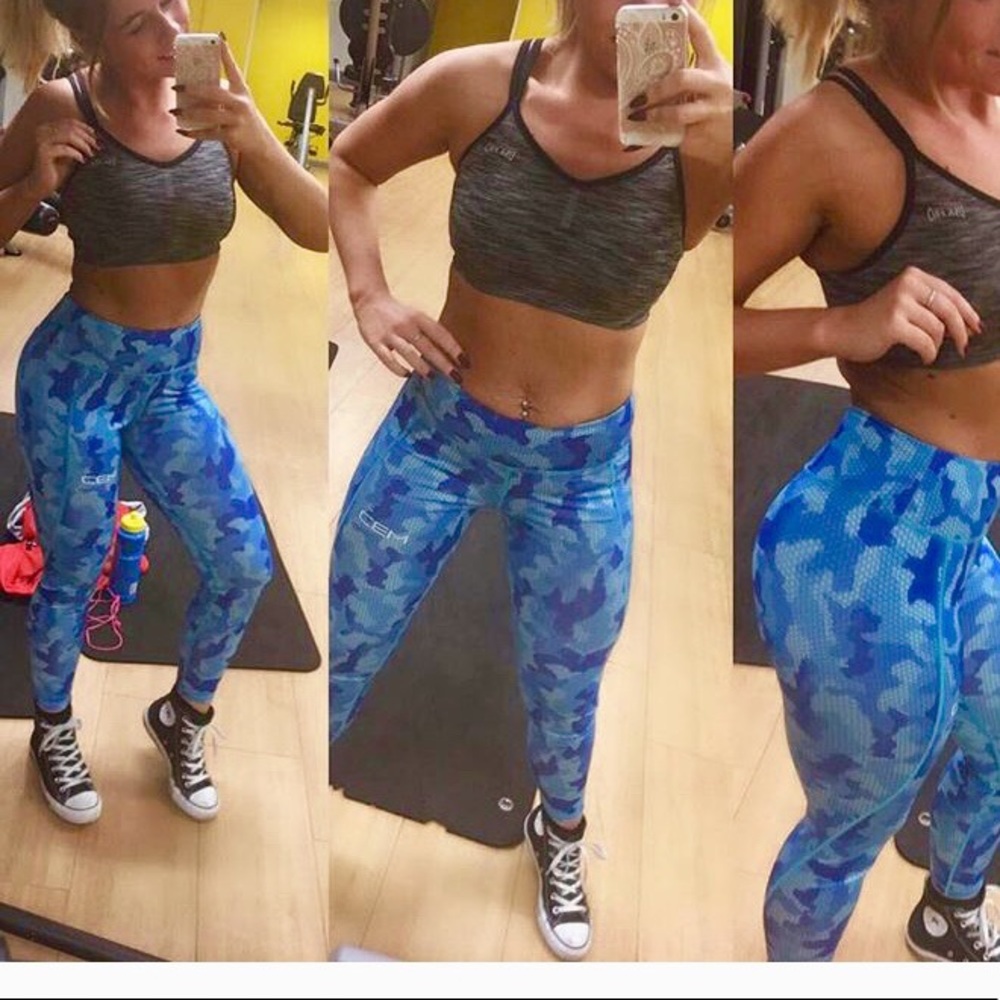 💙 Mas Body Development Blue Camo Leggings